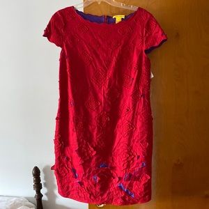 Stunning red and purple dress, size 8